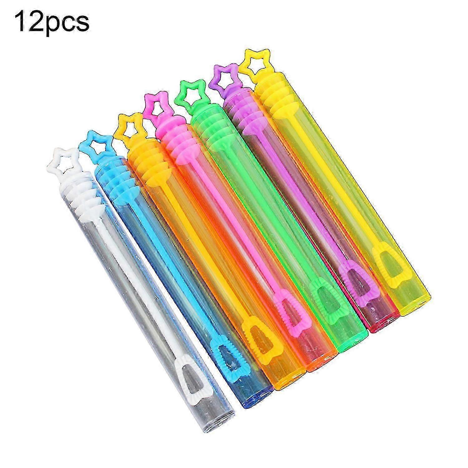 12Pcs Star Heart Shape Bubble Makers Sticks Wands Party Children Kids Fun Toys