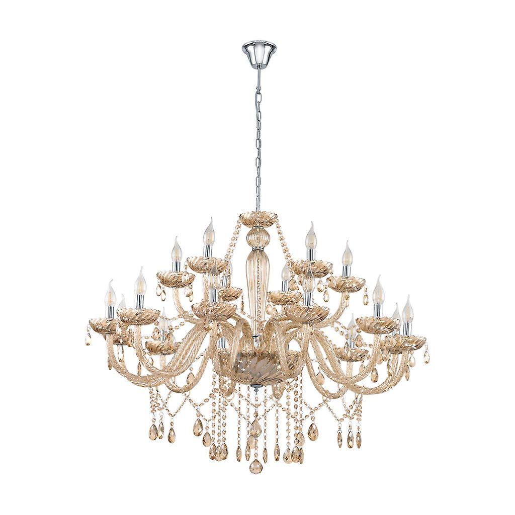 Basilano 18 Lamp Multi Arm Chandeliers Chrome