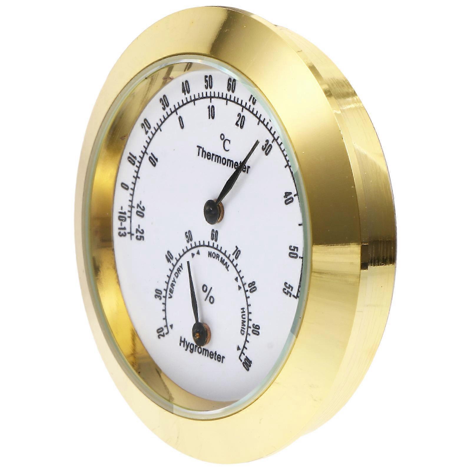 Golden Alloy Musical Instrument Thermometer for Home with Compact Design and Clear Display