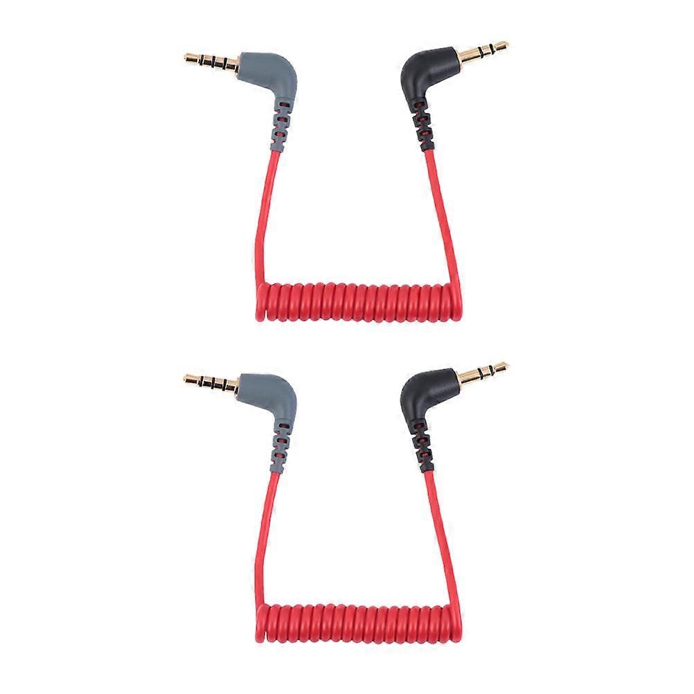Audio Cable 3.5mm Connection Cable for Audio Transmission Use 2Pcs