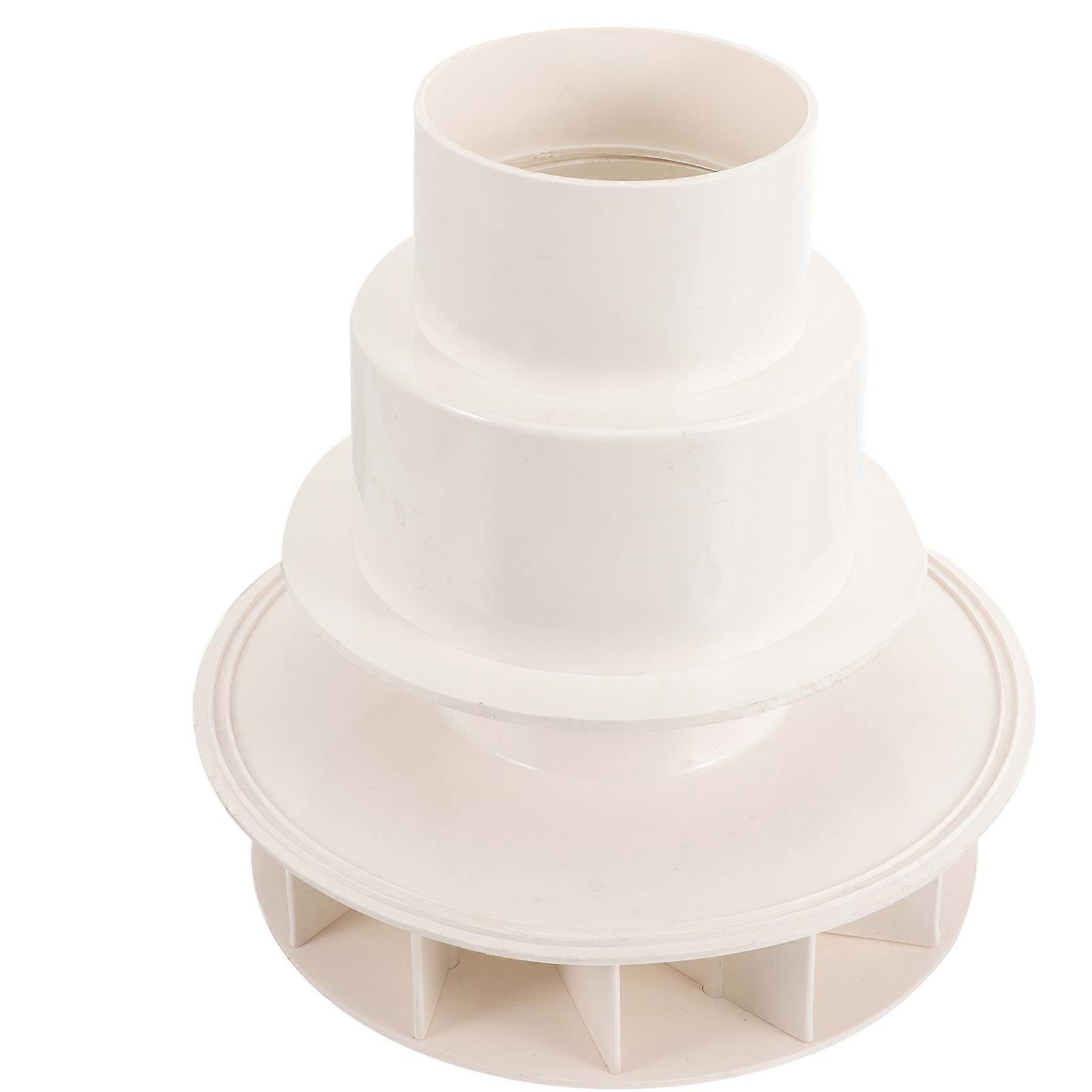 White PVC Downspout Siphon Funnel for Pipe Easy Installation Prevents Flooding