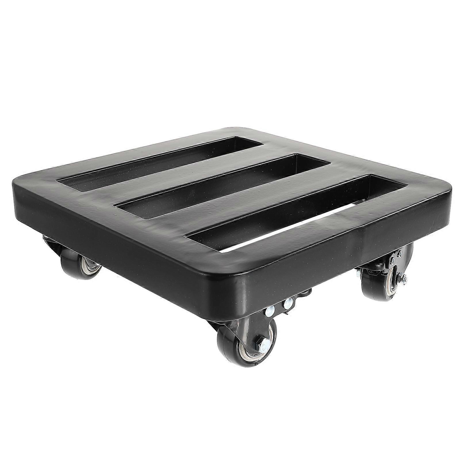 صينية أواني زهور متحركة شديدة التحمل مع عجلات ، قاعدة زارع حديدية للنباتات الكبيرة ، تصميم مقاوم للخدش وأنيق