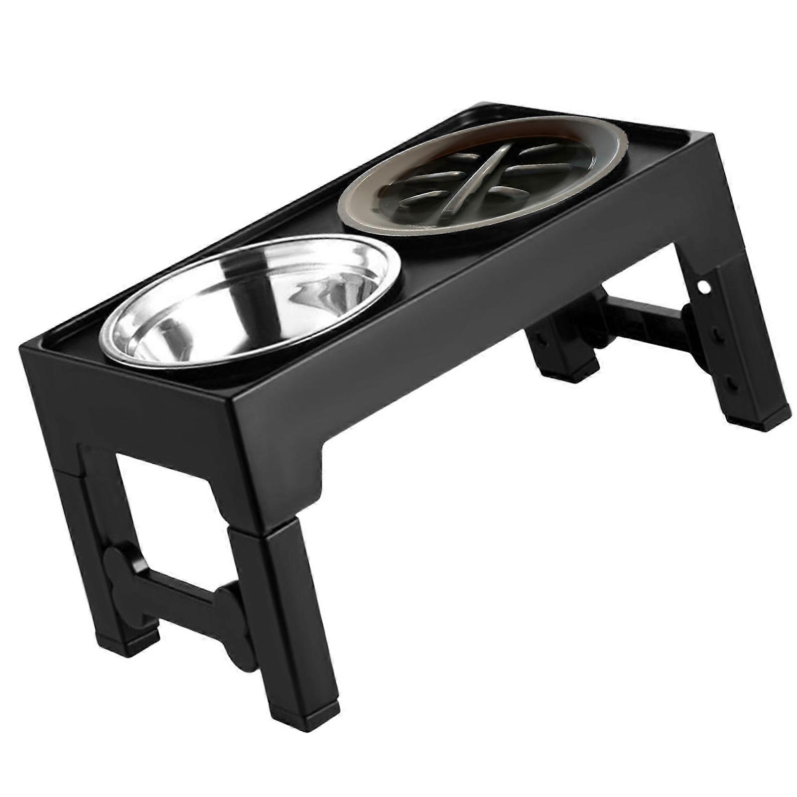 Pet Feeding Station With 4 Adjustable Height And Stainless Steel Bowls For Better Digestion Multicolor