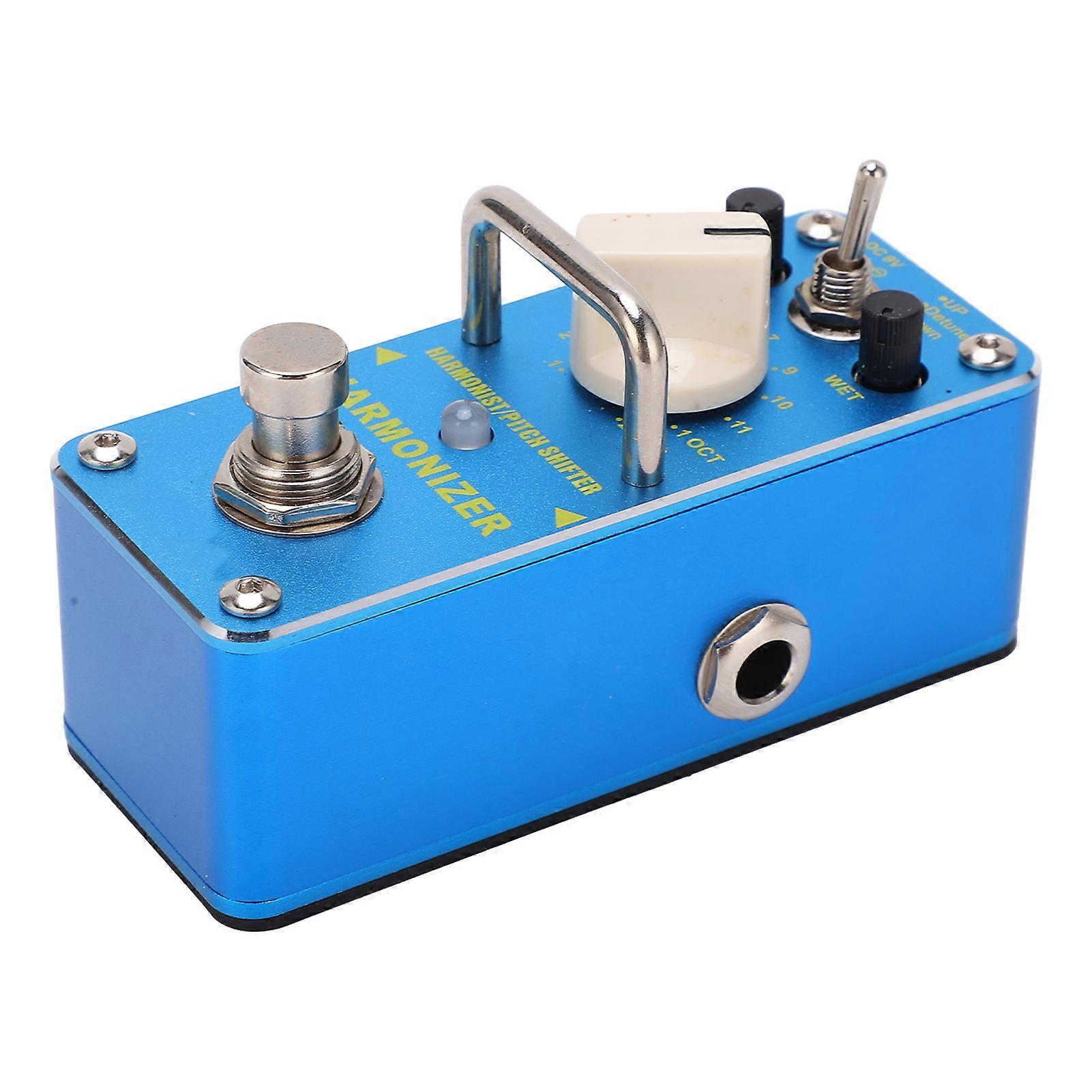 Pitch Shifter Efekt Pedál Kovová Modrá Elektrická gitara 3 režimy True Bypass