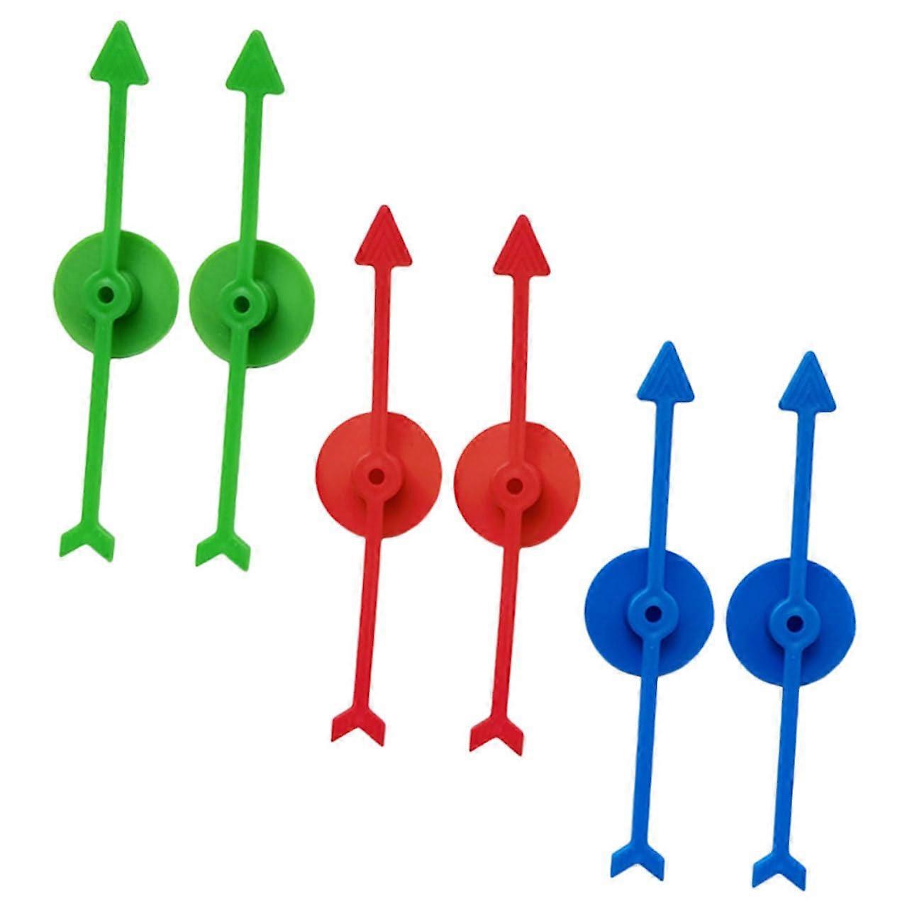 DIY Game Arrow Set, 6-Piece, Durable Plastic, Colorful Pointers For Interactive Board Games, Family Activity Accessory