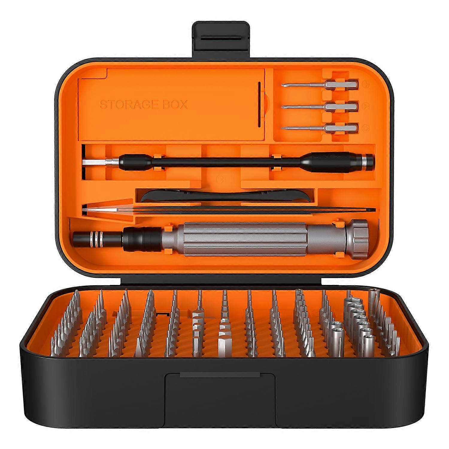 Precision Screwdriver Set, 150 in 1 Electronics Tool Kit with 120 Bits (Orange)