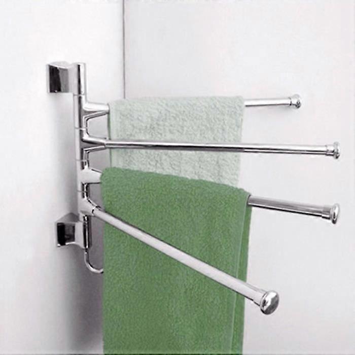 TOPTW Towel Rack 4 Bar Adjustable Stainless Steel Wall Mounted