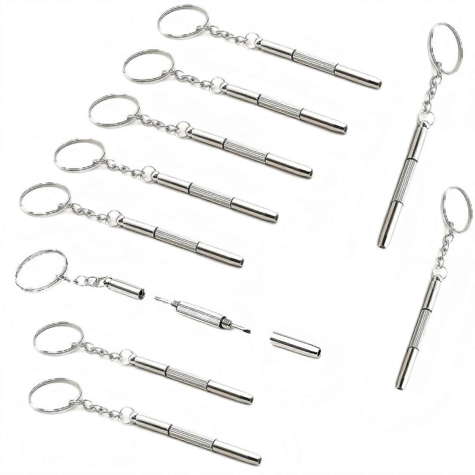 Mini Screwdriver Set 10pc for Eyeglasses and Watches, Dual Tip Precision Repair Kit, Compact and Portable Tools