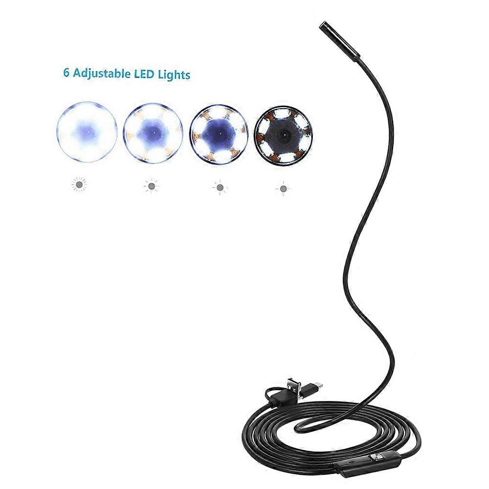 3 in 1 Inspection Camera Borescope 2m Waterproof IP67 Type-C USB