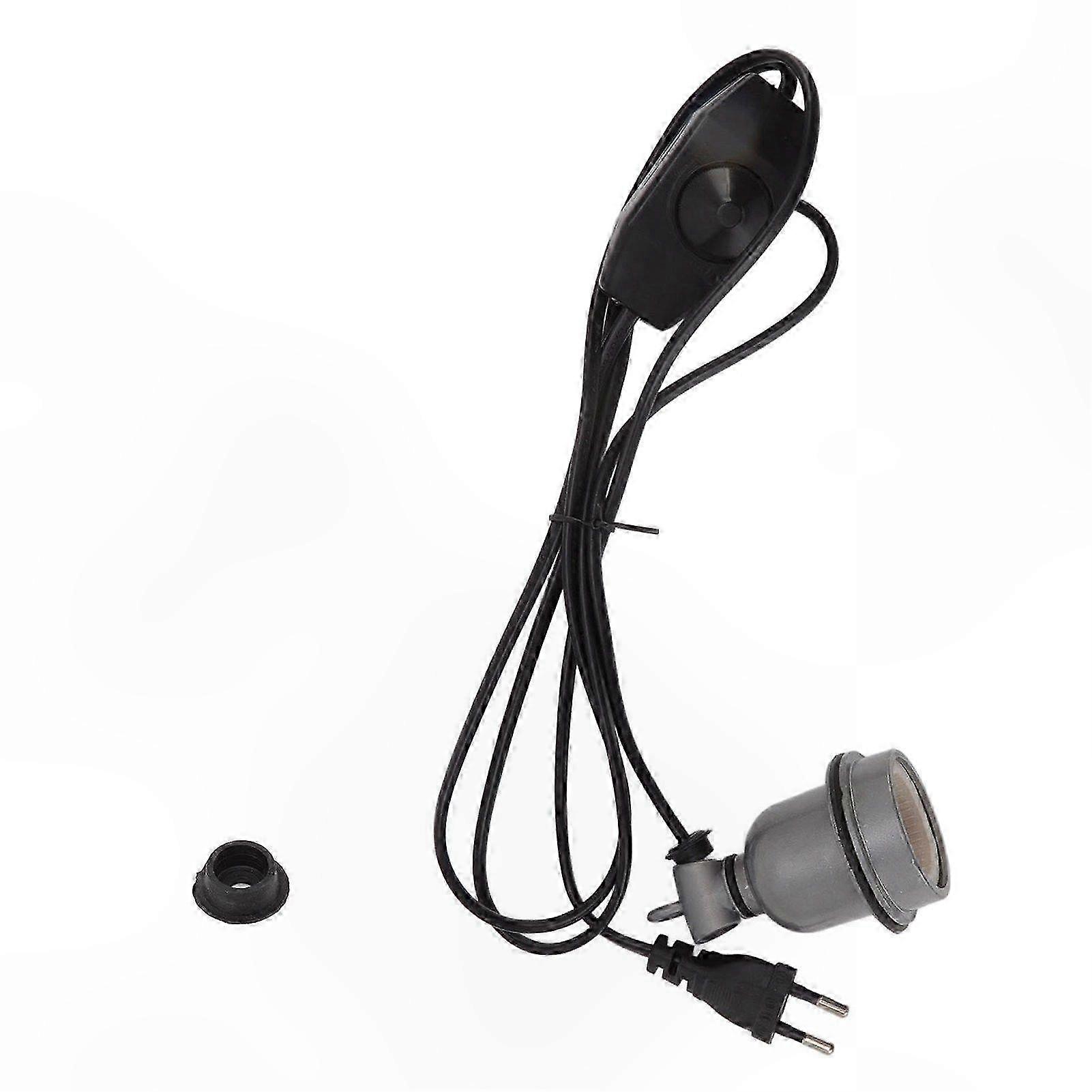 E27 Alloy Heat Lamp Socket for Reptile Bulb Holder with EU Plug 220V Speed Adjustable Wire