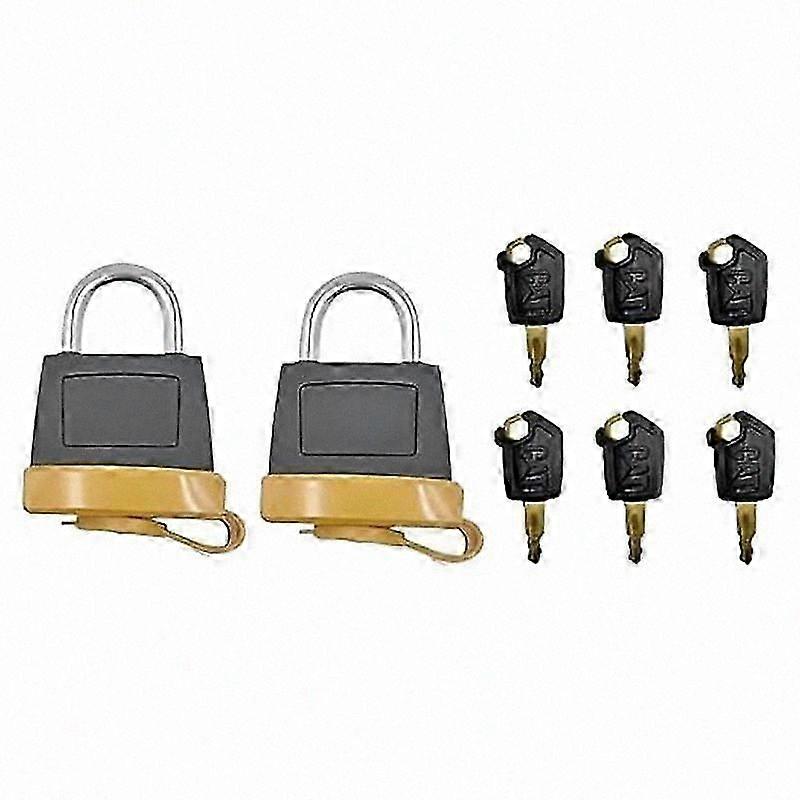 2-Pack 246-2641 Padlock with 6 Ignition Keys for Heavy Equipment 20103300 2849039 7X7700 1428828 Replacement Parts