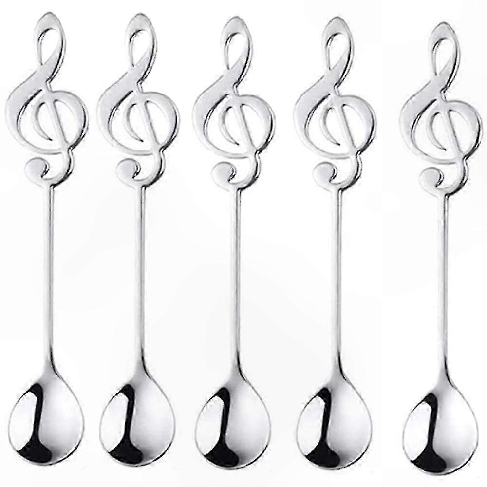 Decorative Musical Note Dessert Spoons for Home Use