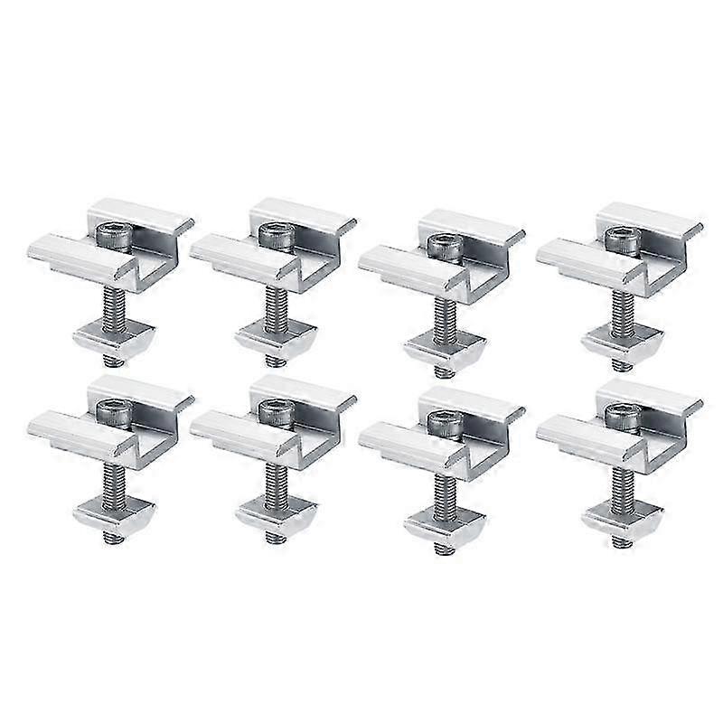 8Pack Solar Panel Mounting Brackets, Solar Panel End Clamps, Centre Clamps, for PV Solar Panel Solar Module 30mm