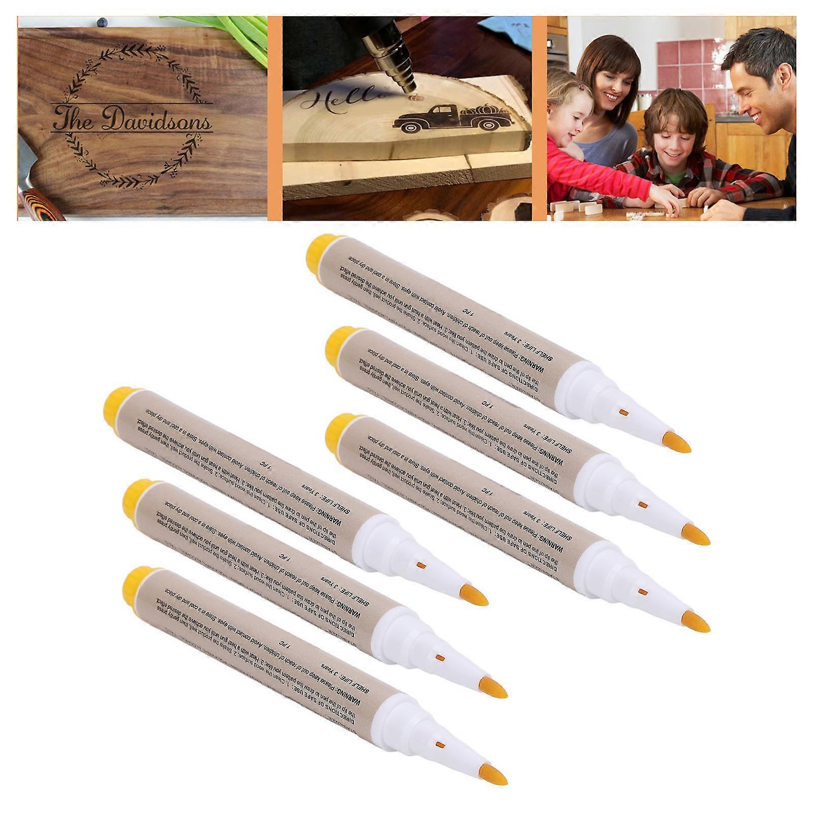 6Pcs Wood Burning Pen Kit Pyrography Marker Set for Beginners