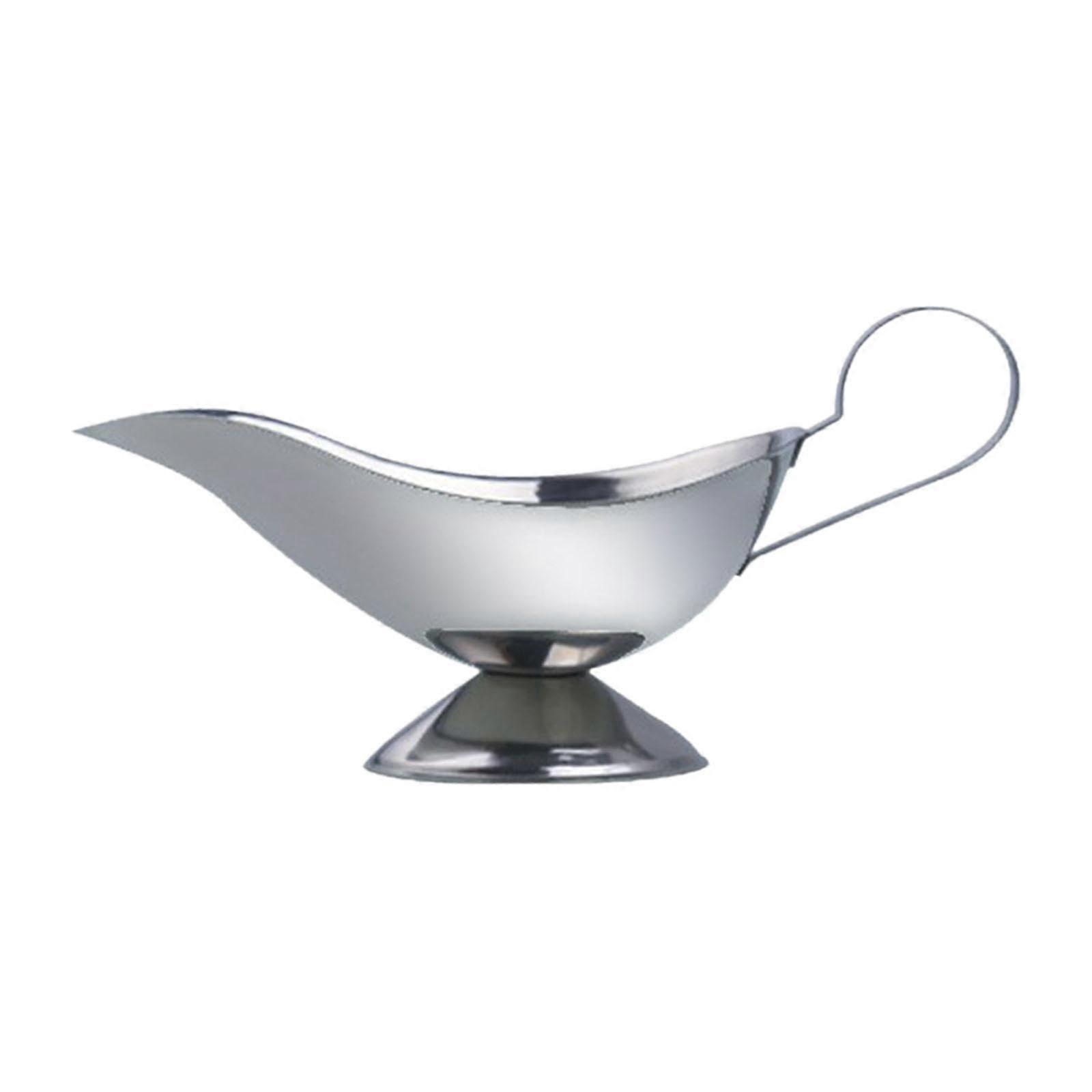 Gravy Boat with Ergonomic Handle, Easy Pour Sauce Cup, 17.5cm x 5.5cm, Perfect for Picnics and Sauces