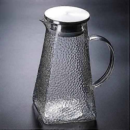Glass Teapot With Cork Lid, 1500ml, Durable Thick Glass, Tea Kettle for Home Use, 27x14x14 cm