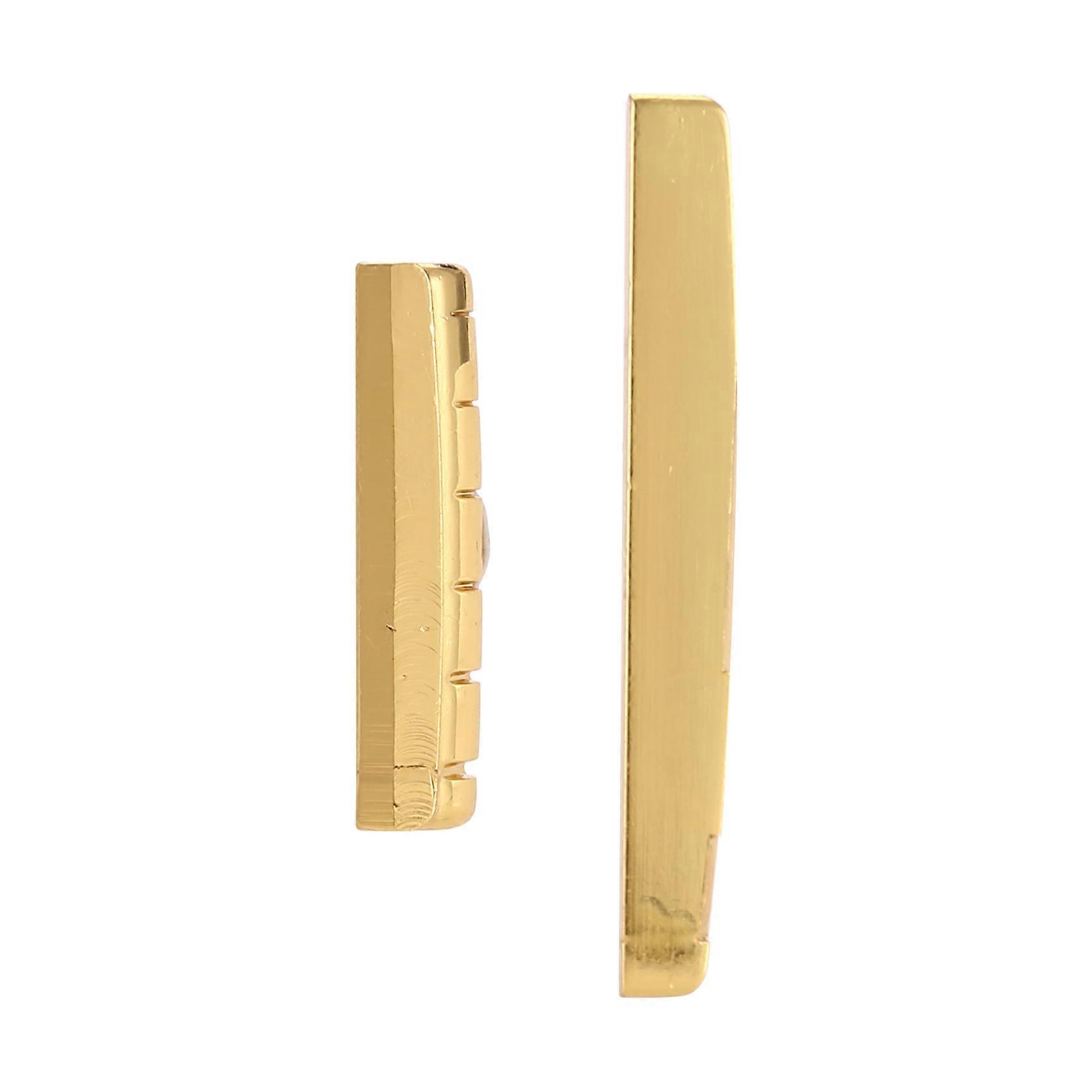 Brass 6 String Acoustic Guitar Bridge Nut and Saddle