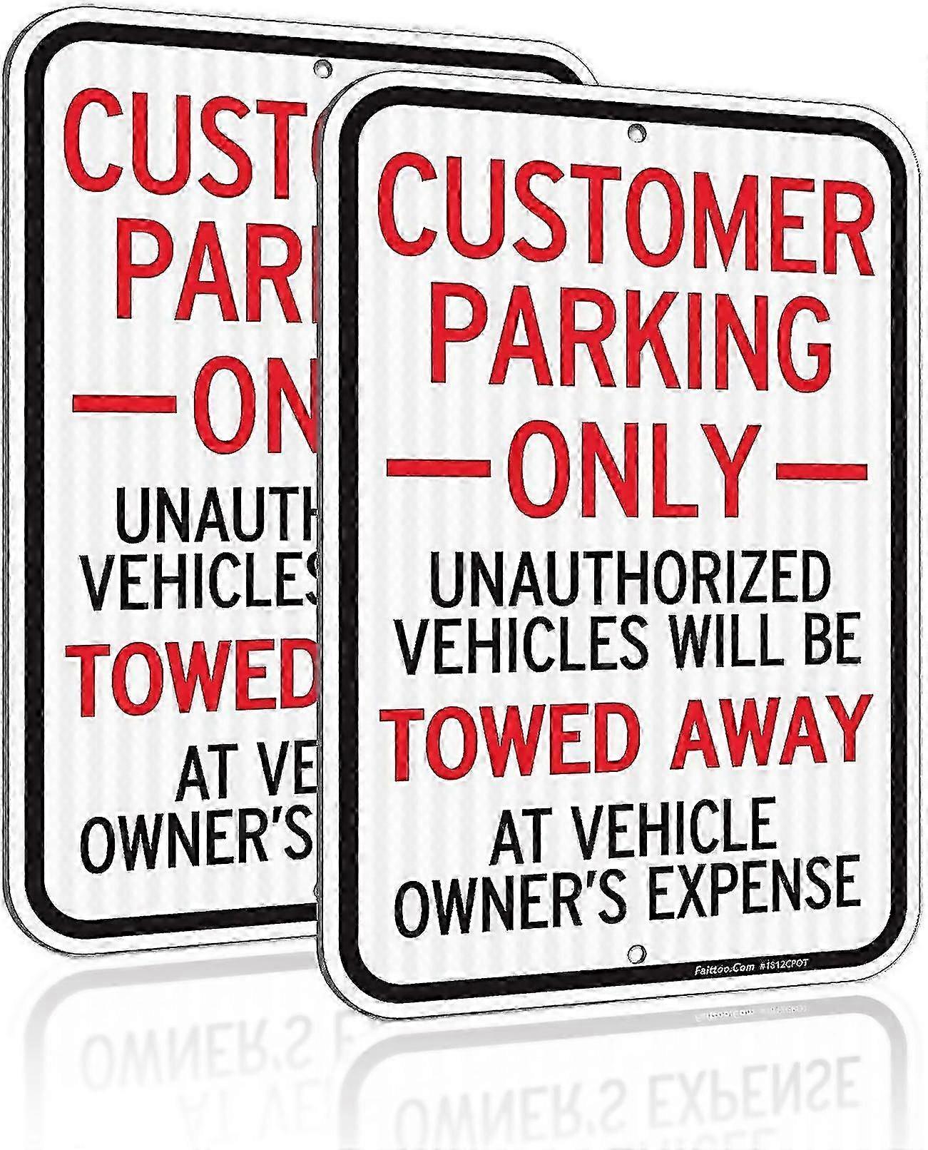 2025 For Er Parking Only Sign Unauthorized Vehicles Will Be Towed Away At Vehicle Owners Expense Sign 2pack 8