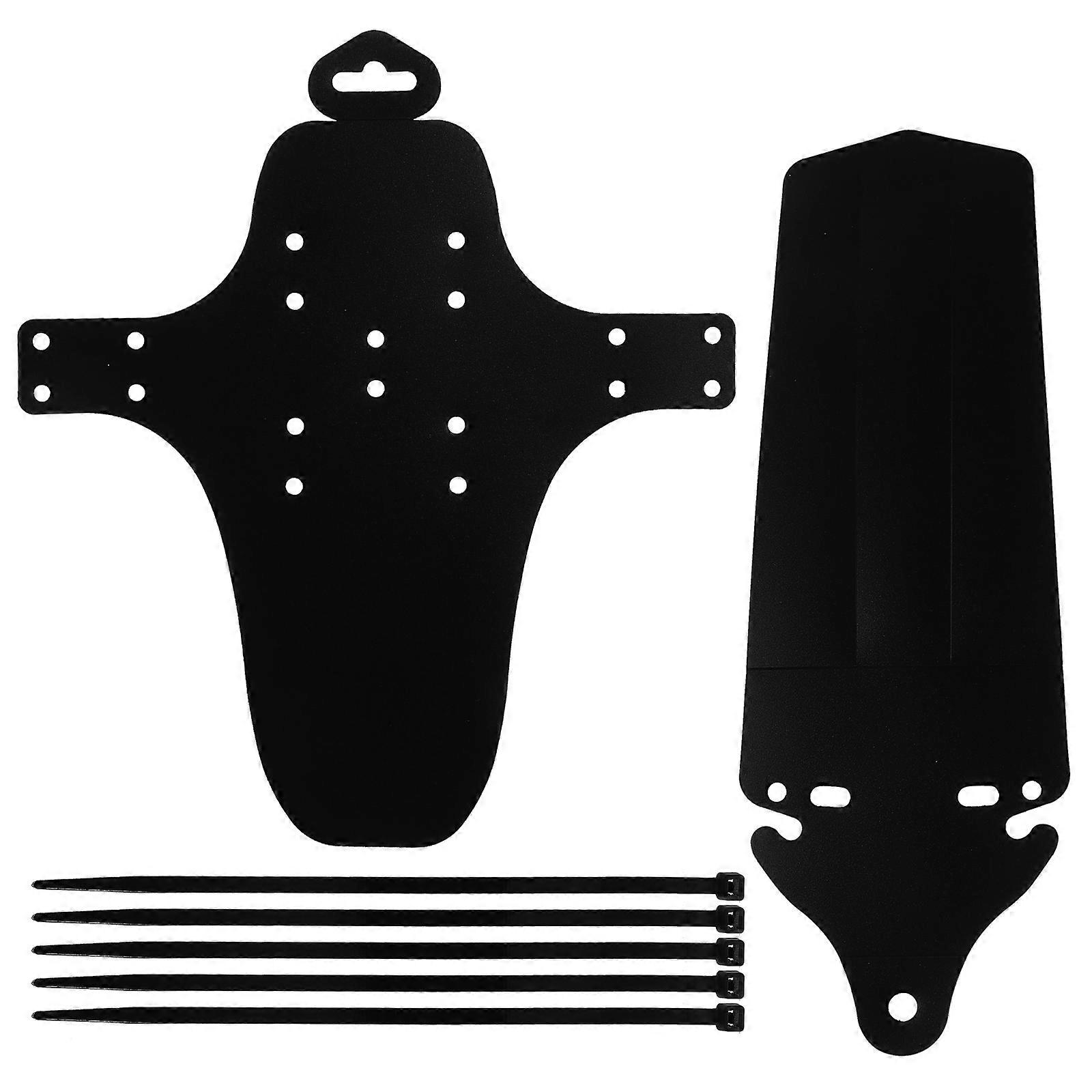 Black Plastic Bike Mudguards for Car Use with Durable Design 1 Set