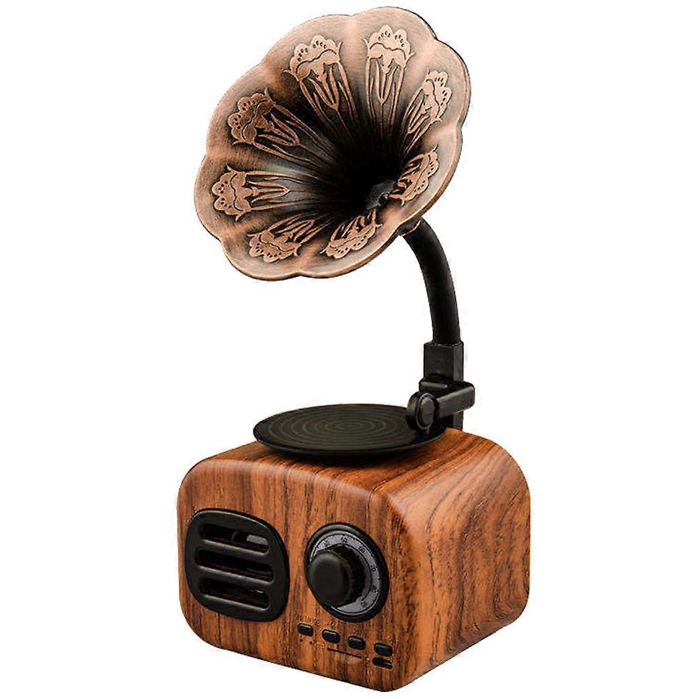 Phonograph Turntable Wireless Speaker Style For Home Use Featuring Gramophone Shape With HIFI Stereo Function 1Pack