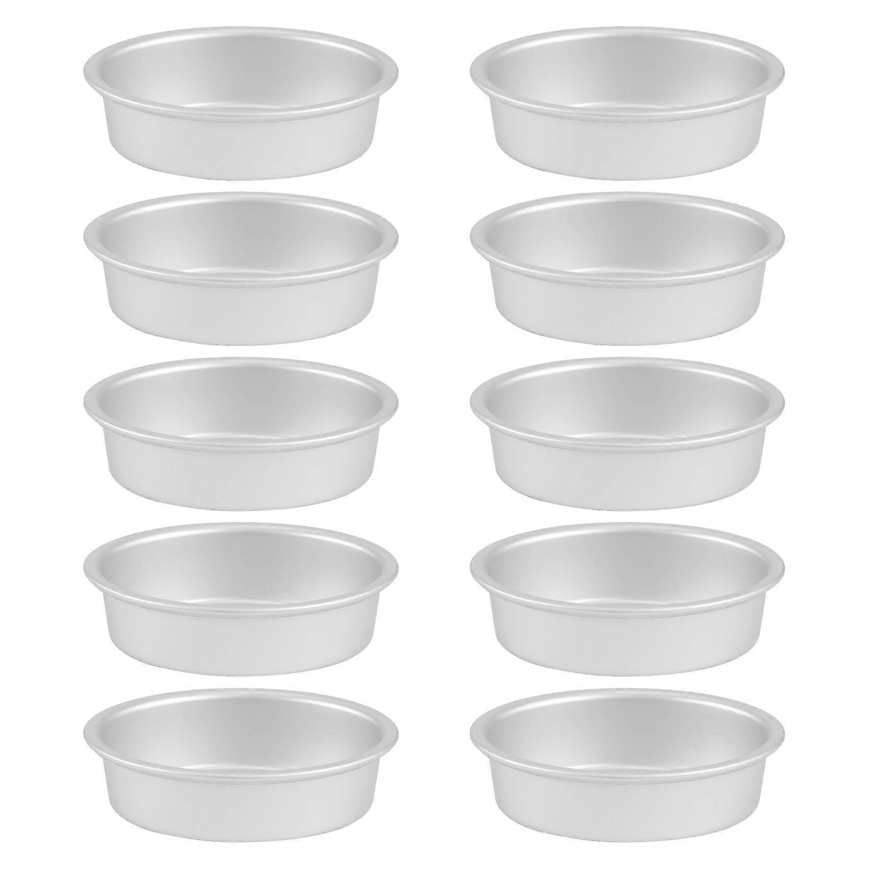 10Pcs Mini Oval Egg Shape Aluminium Alloy Metal Cheese Pan Cake