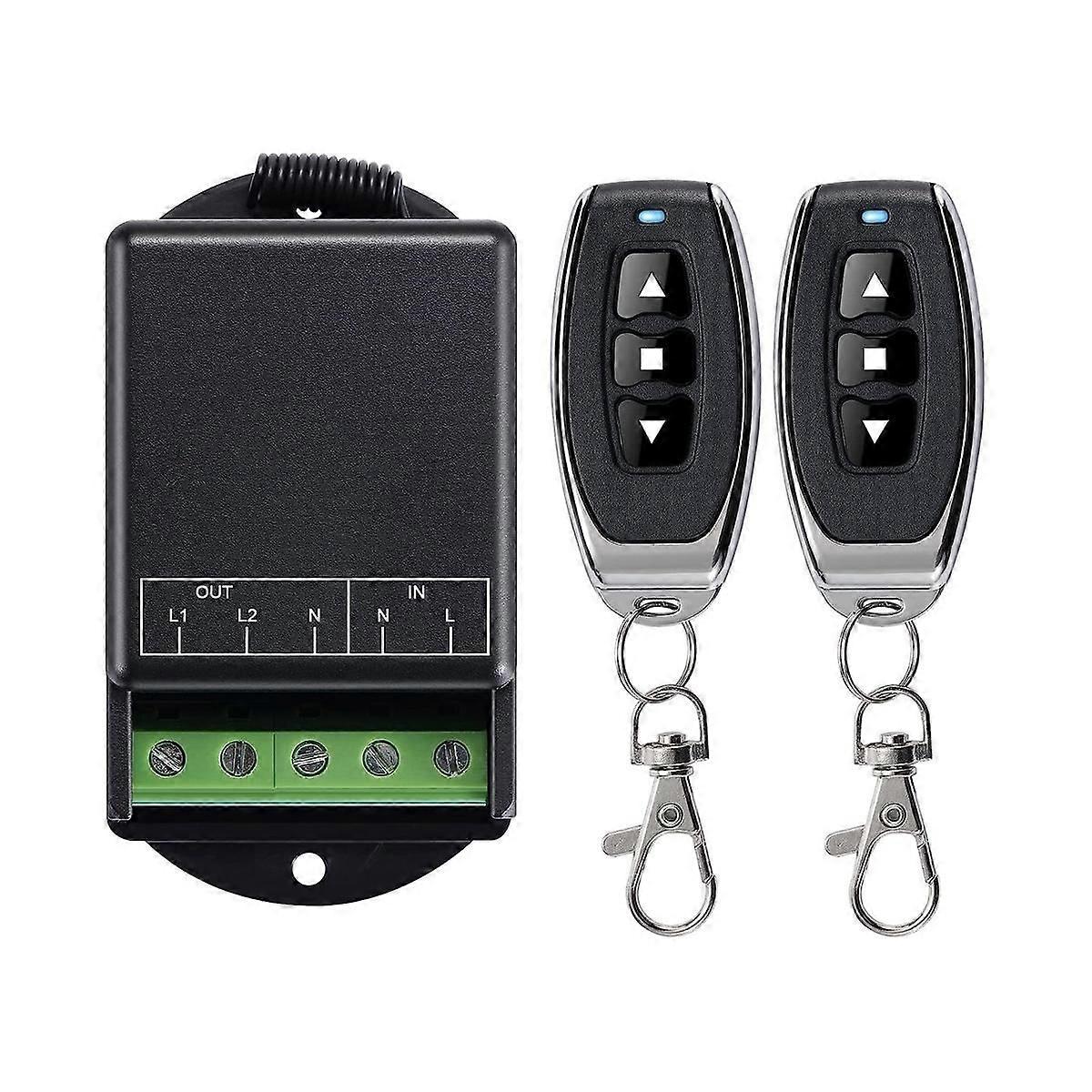 Dual Wireless Remote Control Switch, AC100-240V 10A Relay Radio Frequency Switch Home Instruments