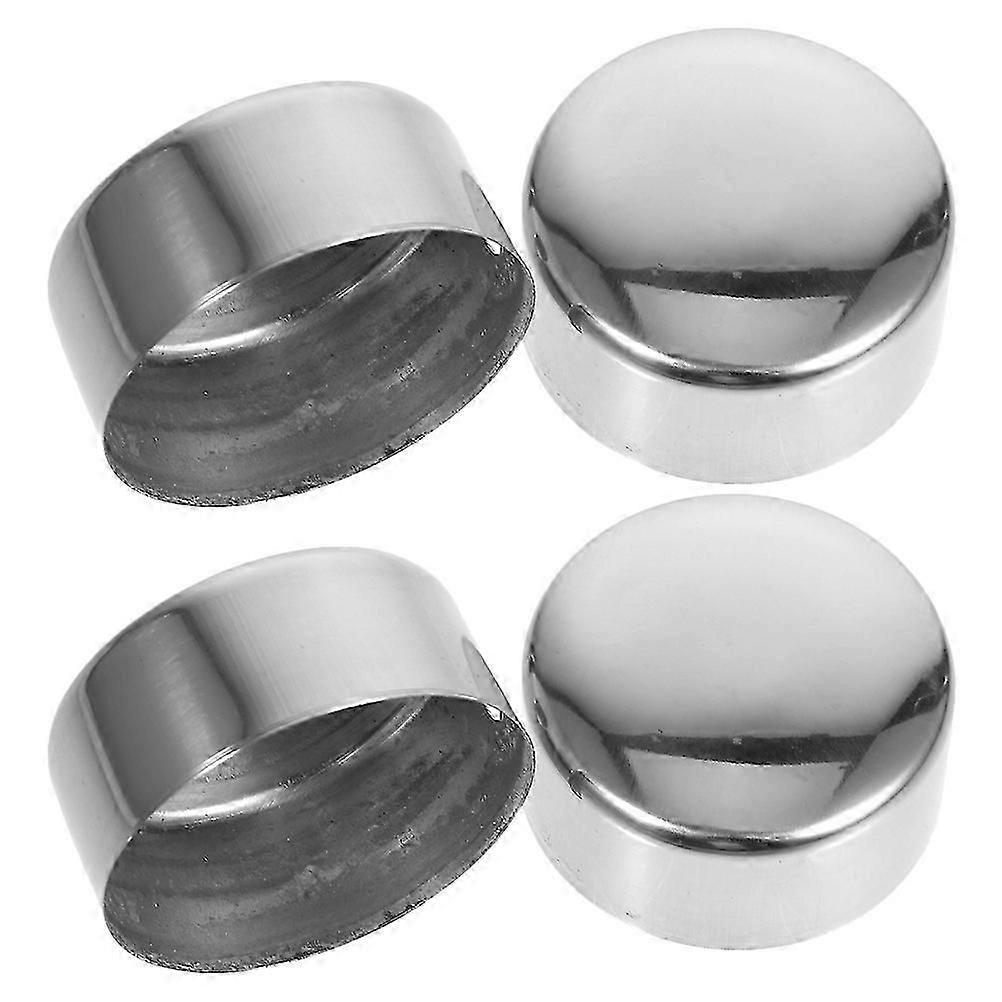 Rostfritt stål ledstång ändlock Runda ledstång ändlock lämplig för husägare 50mm Secure Fit 4st