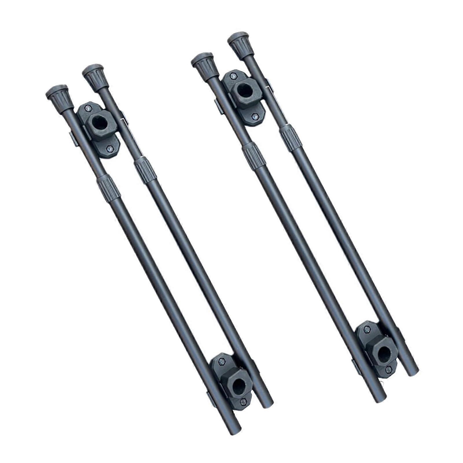 Portable Aluminum Camping Table Base With Non-Slip Feet, Telescopic Legs & Nylon, One Size Black Expandable Desk