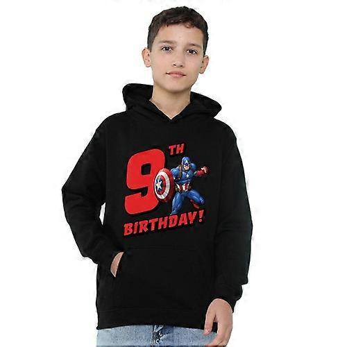 Captain America Childrens/Kids Pull Over 9th Birthday Hoodie