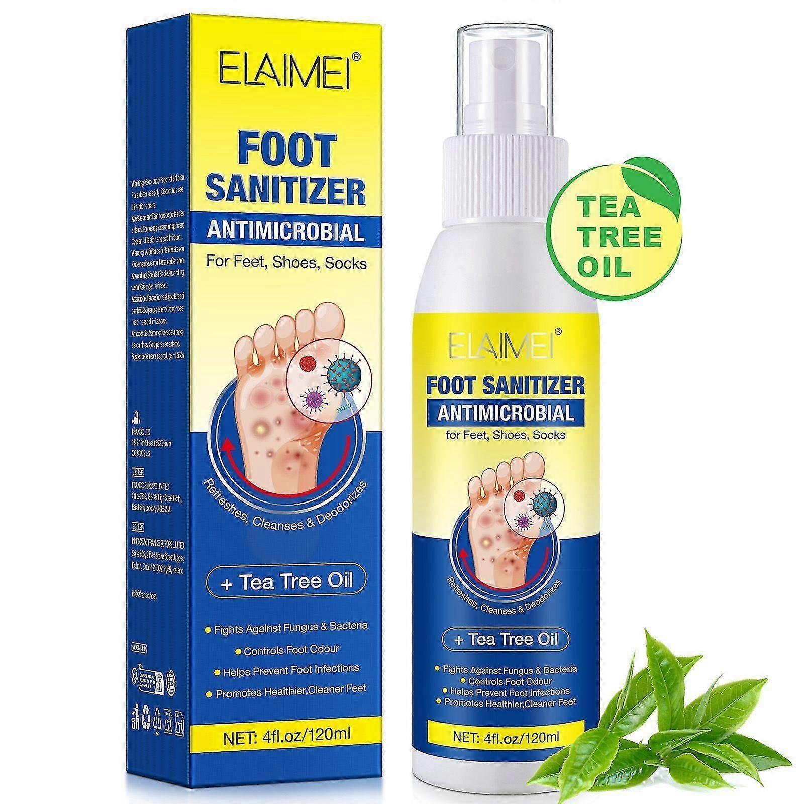 Foot Spray, Tea Tree Oil Foot Odor Spray, Prevent Foot Fungus, Relieves Itching & Protects From Unpleasant Odors, Eliminates Footsweat And Foot Odor,
