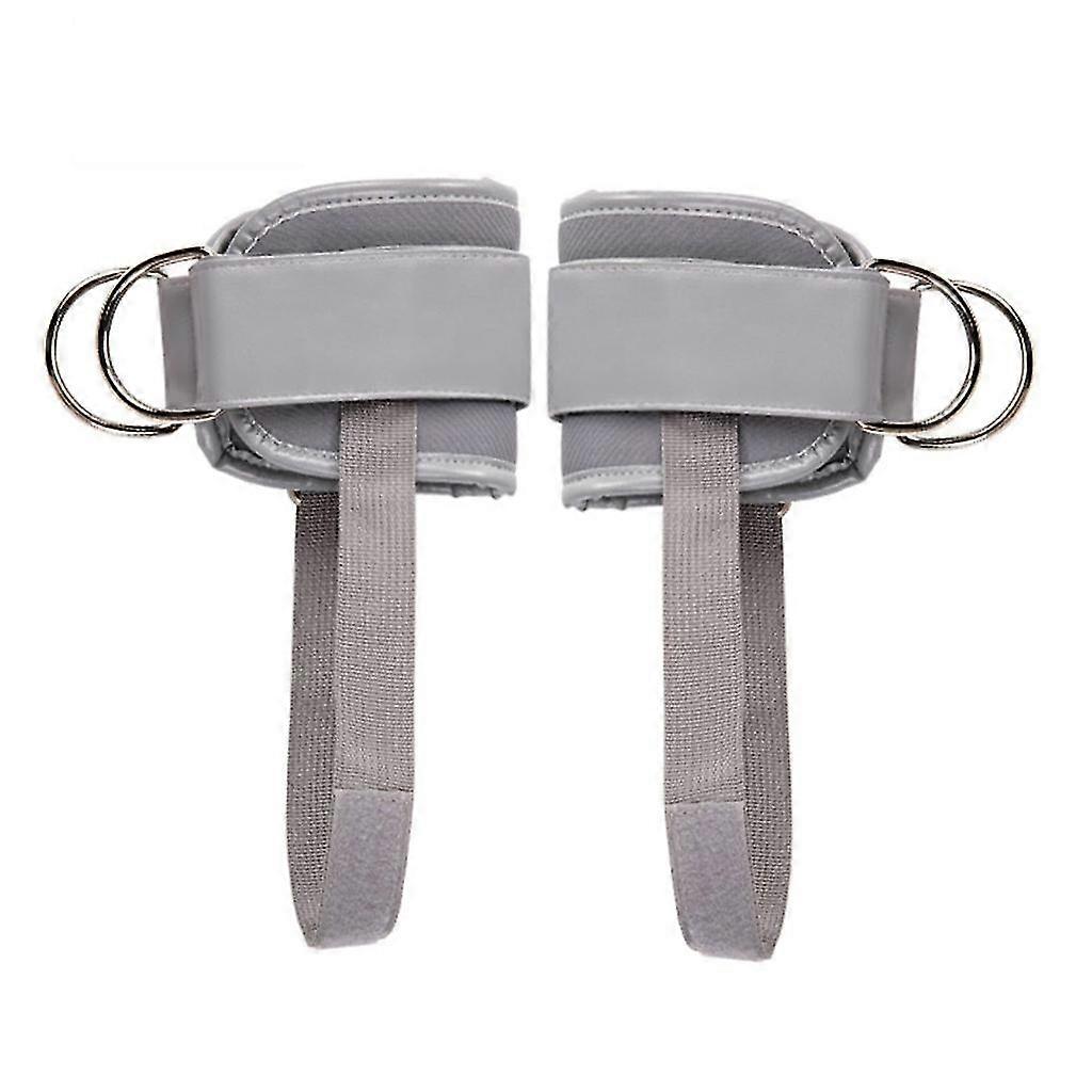 Reinforced 3d Rings Padded Ankle Strap For Cable Machine, Strong Hook And Loop