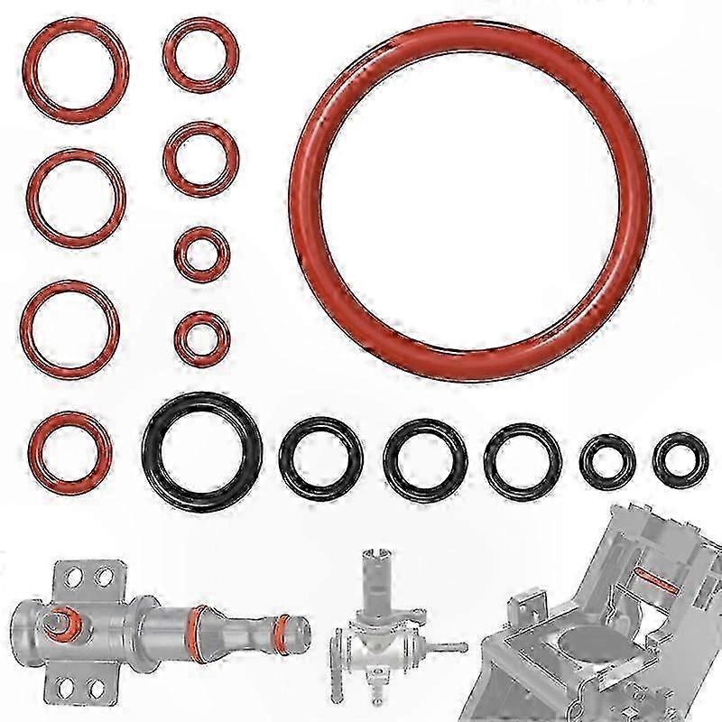 15Pcs Silicone O-Ring Seal Kit for Coffee Machine Brewing Group Spout Connector Gasket Accessories One Size SZRH