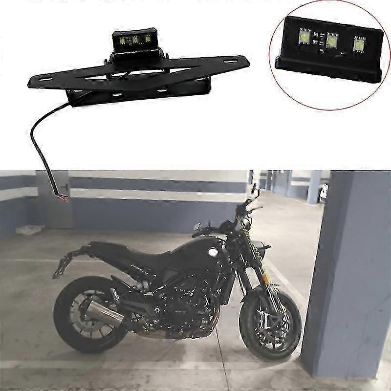 Benelli Leoncino 500 BJ50 オートバイ アクセサリー リア ライセンス ナンバー プレート テール フレーム ホルダー ブラケット LED で変更