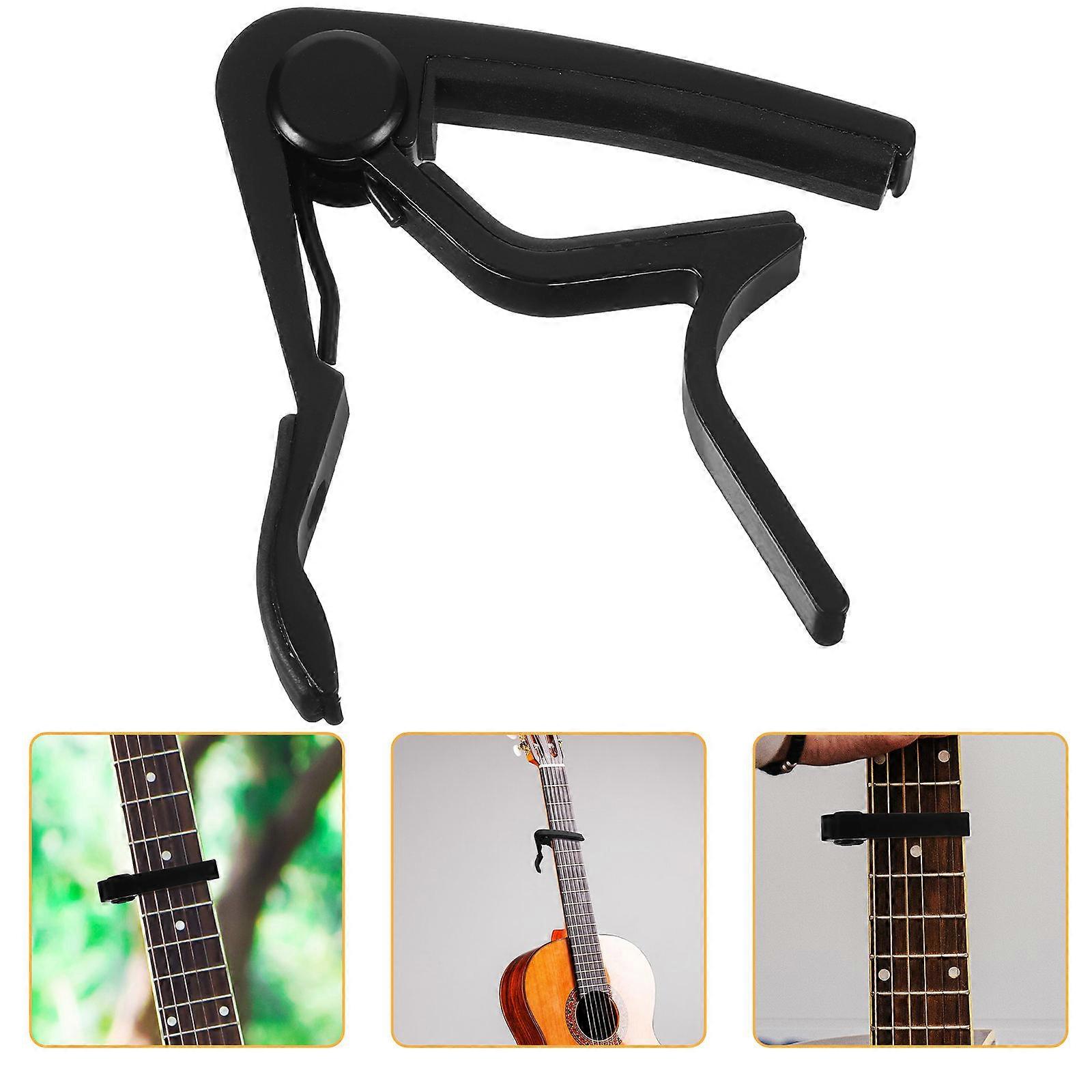 Durable Guitar Capo Featuring Single-Handed Trigger Style Black