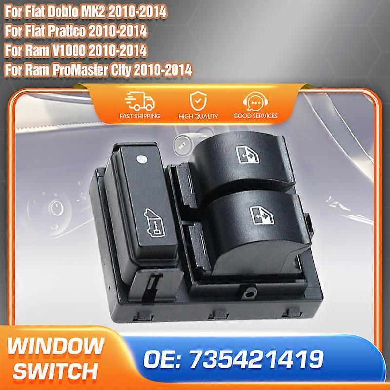 Applicable 735421419 Electric Power Car Window Master Switch For Fiat Doblo MK2 Fiat Pratico Ram V1000 Ram ProMaster City 2010-2014 8 Pins