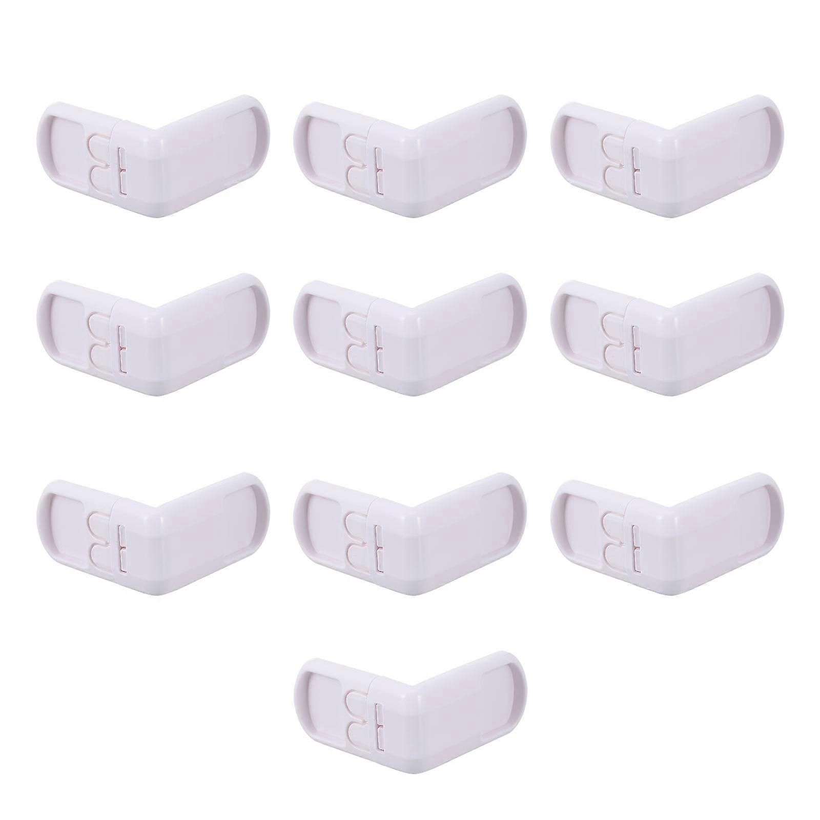 Safety Lock Guard Square Closet Lock Office Safety White Plastic Cabinet Lock 10Pcs