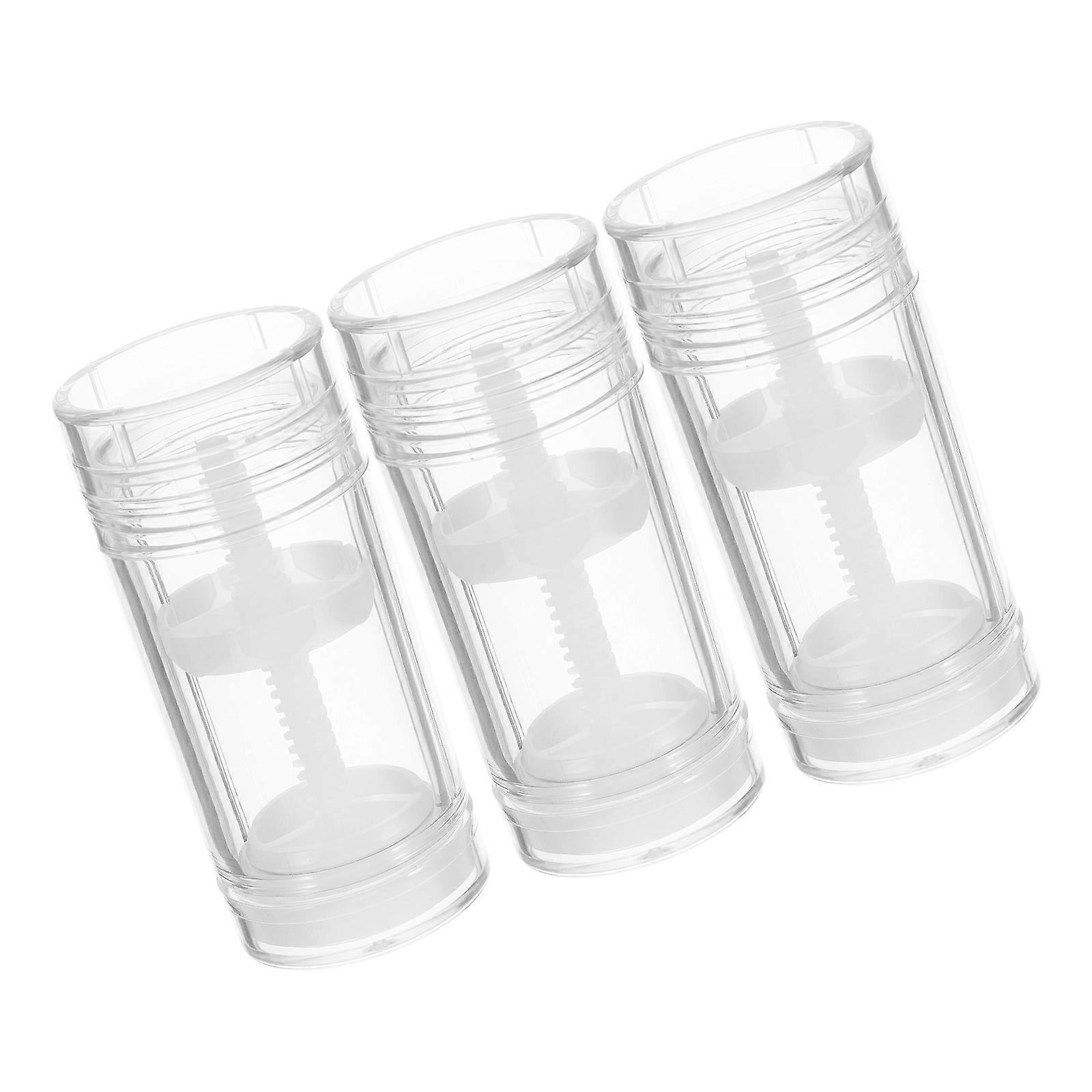 Transparent Lipstick Tubes Empty for Storage Use Durable 3Pcs Containers