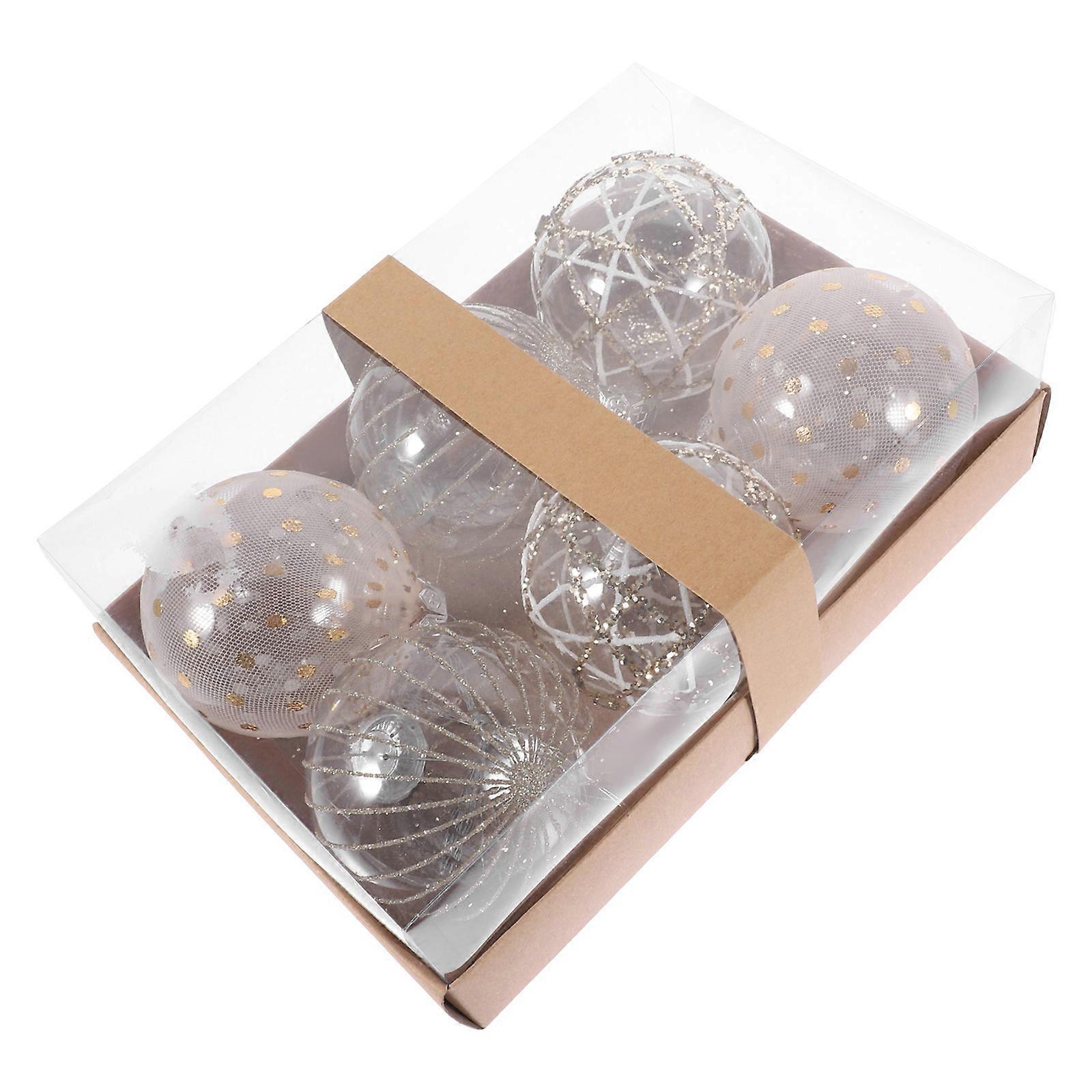 Christmas Transparent Ball Ornaments for Hanging 24Pcs Christmas Tree Decorations