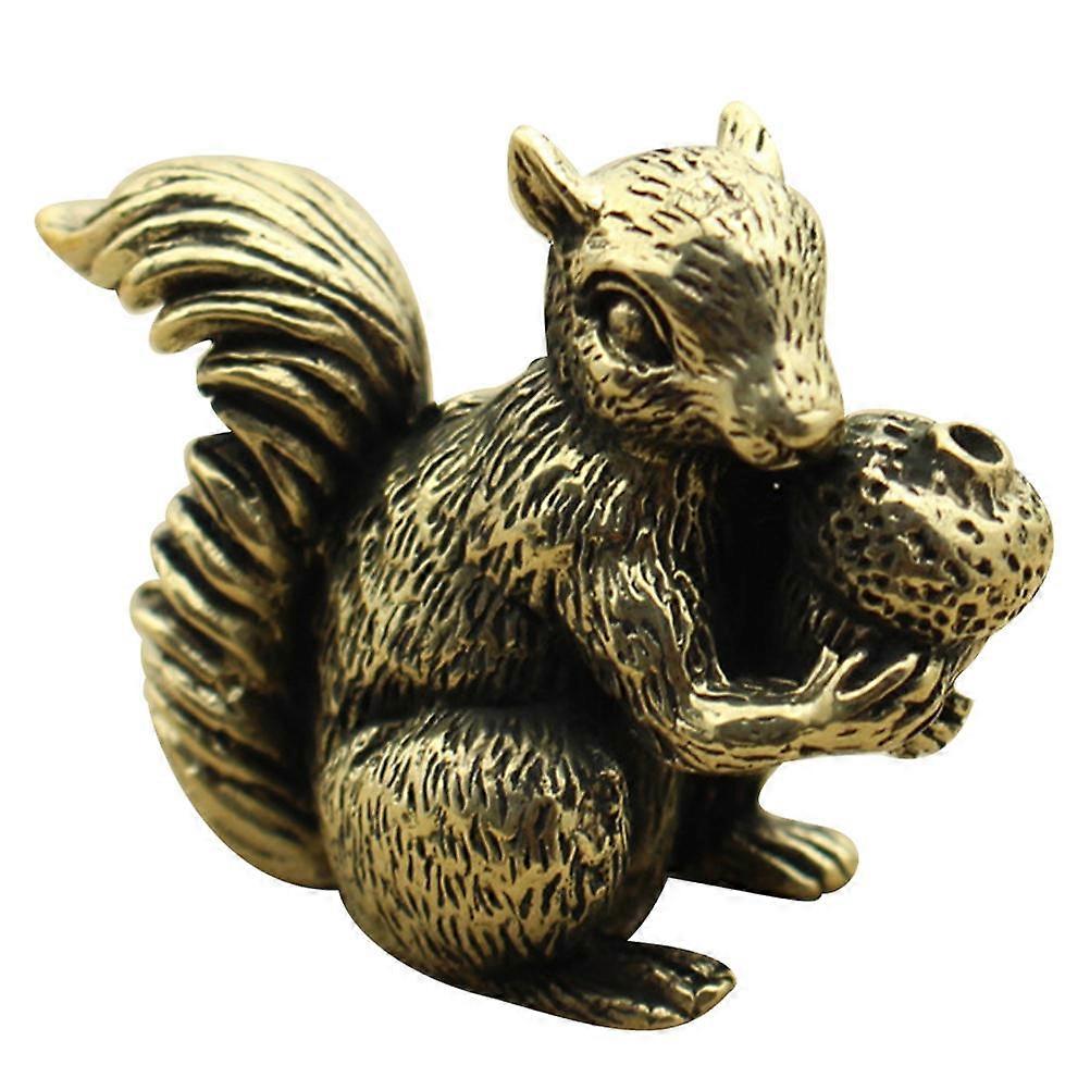Vintage Copper Squirrel Figurine Statue 3Pcs for Indoor Tabletop Decor