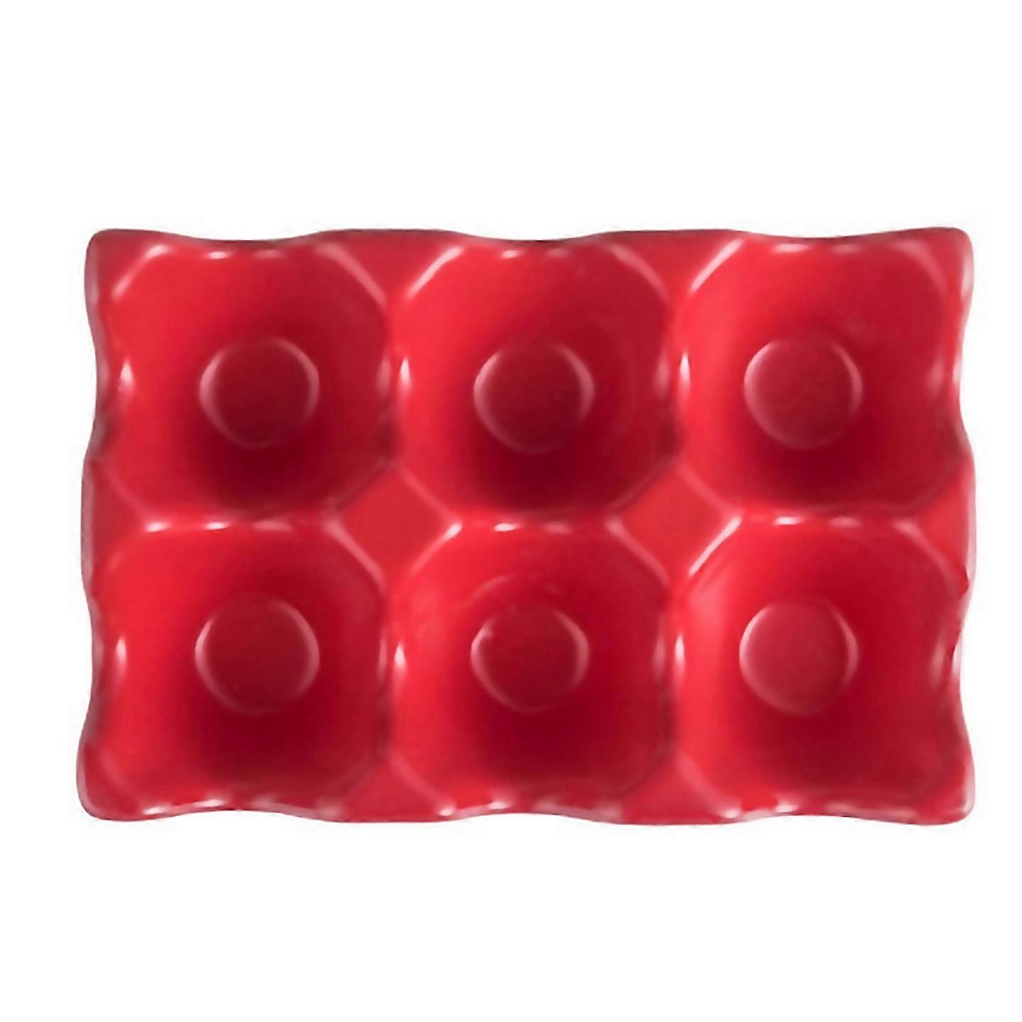 For Kitchen Supplies Egg Tray Household Ceramic Tableware Supplies Red