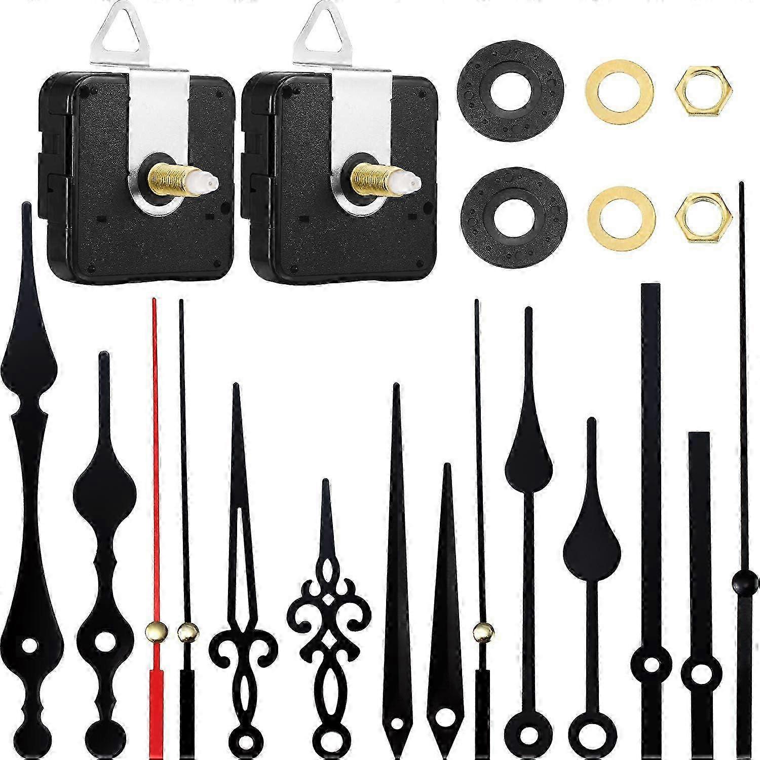 Diy Clock Hands,2 High Torque Long Shaft Quartz Clock Movement 18mm