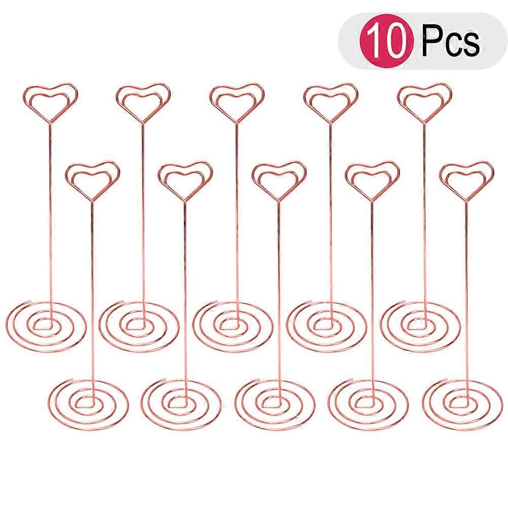 Clip Heart Shape Memo Holder for Wedding Table Marking 10Pcs