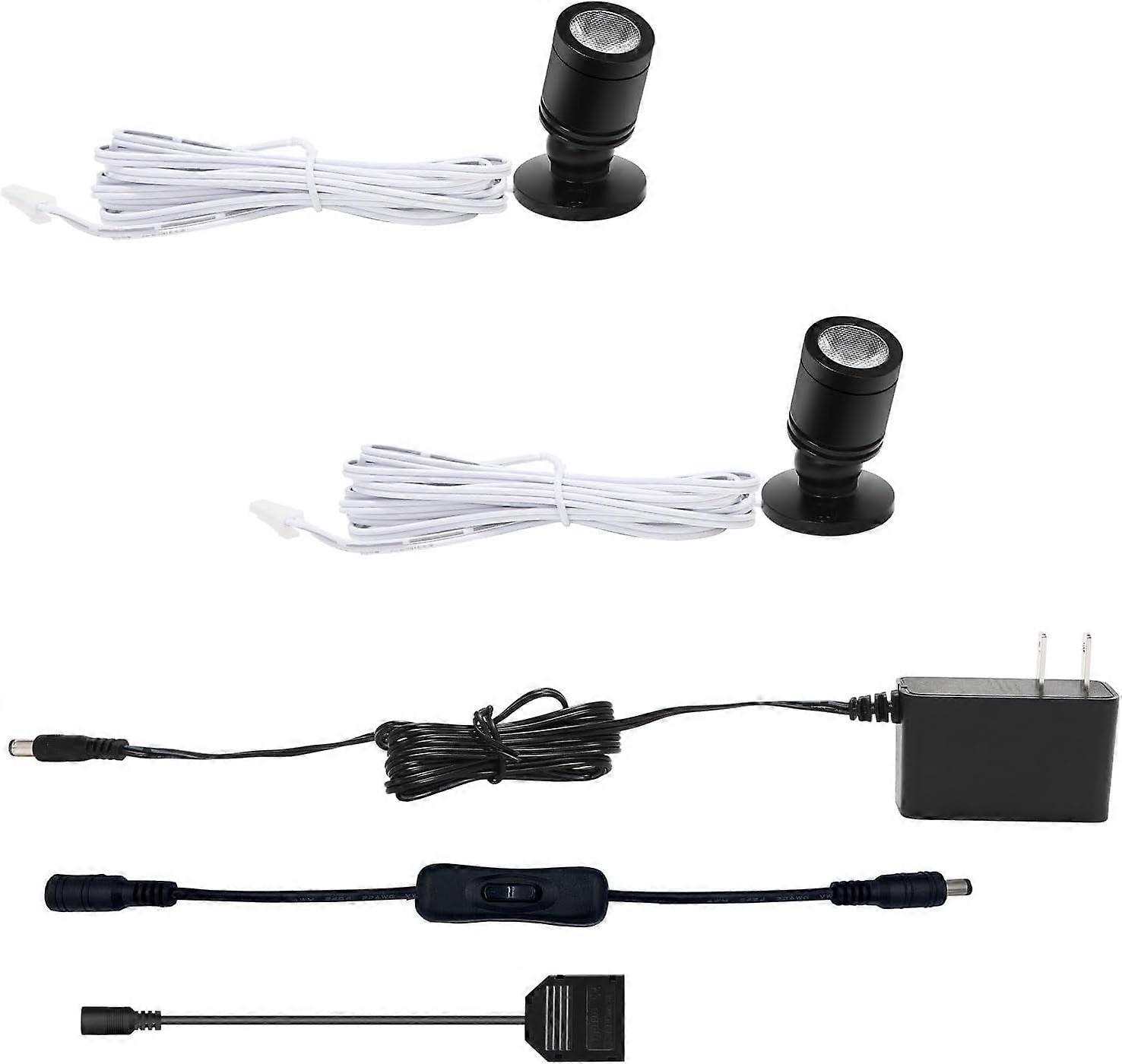 LED Spot Light Indoor, Compatible with Art & Picture Lights, Cold White, 2 Pack Push Switch