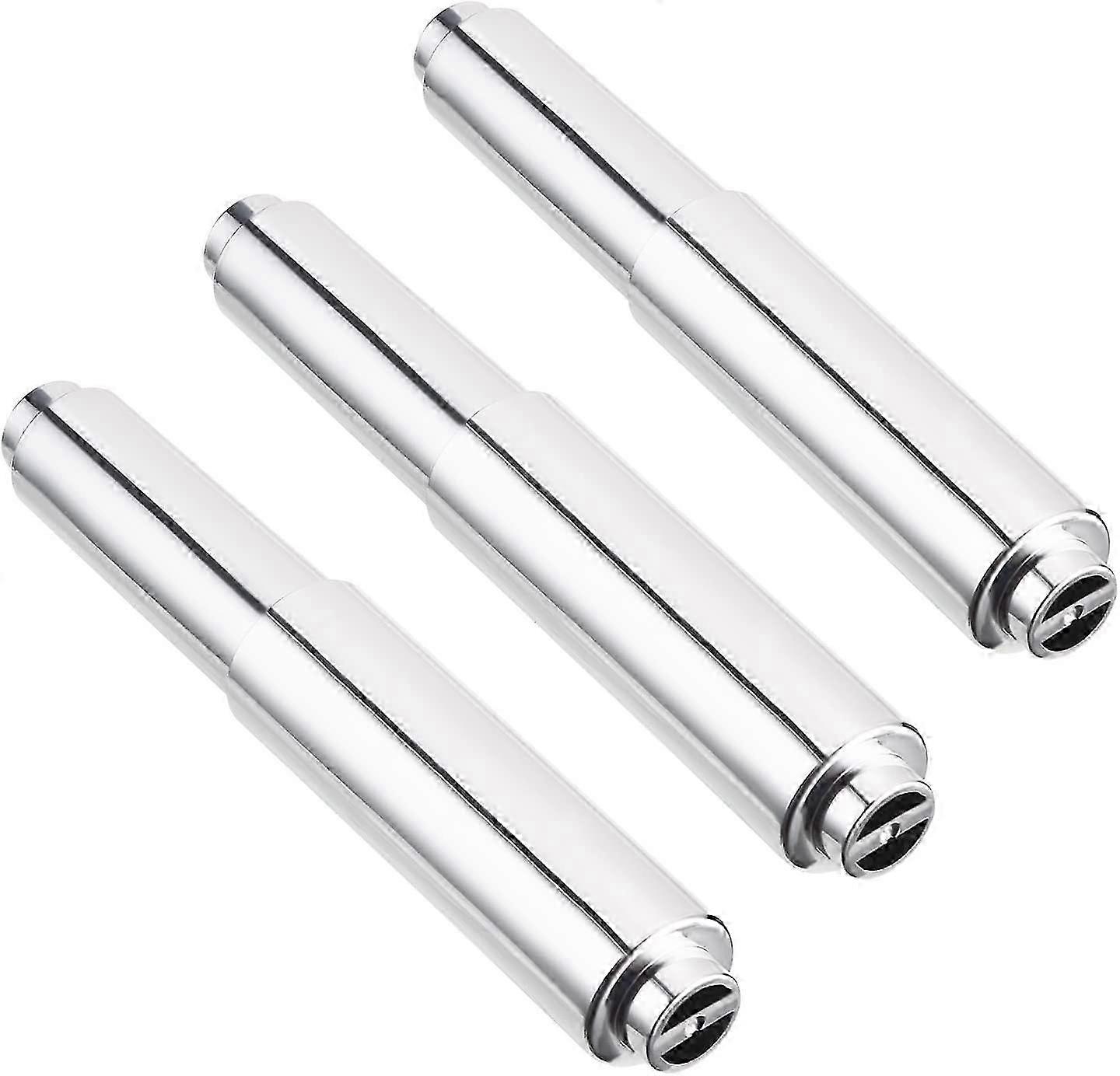 three Pack Toilet Paper Holder Roller Replacement Plastic Spring Loaded