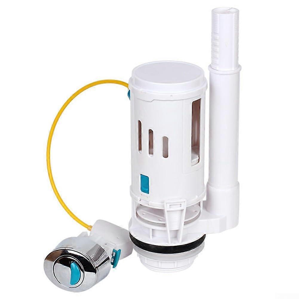 Toilet Cistern Dual Flush Valve Push Button Chrome Siphon Compatible Water Tank Button