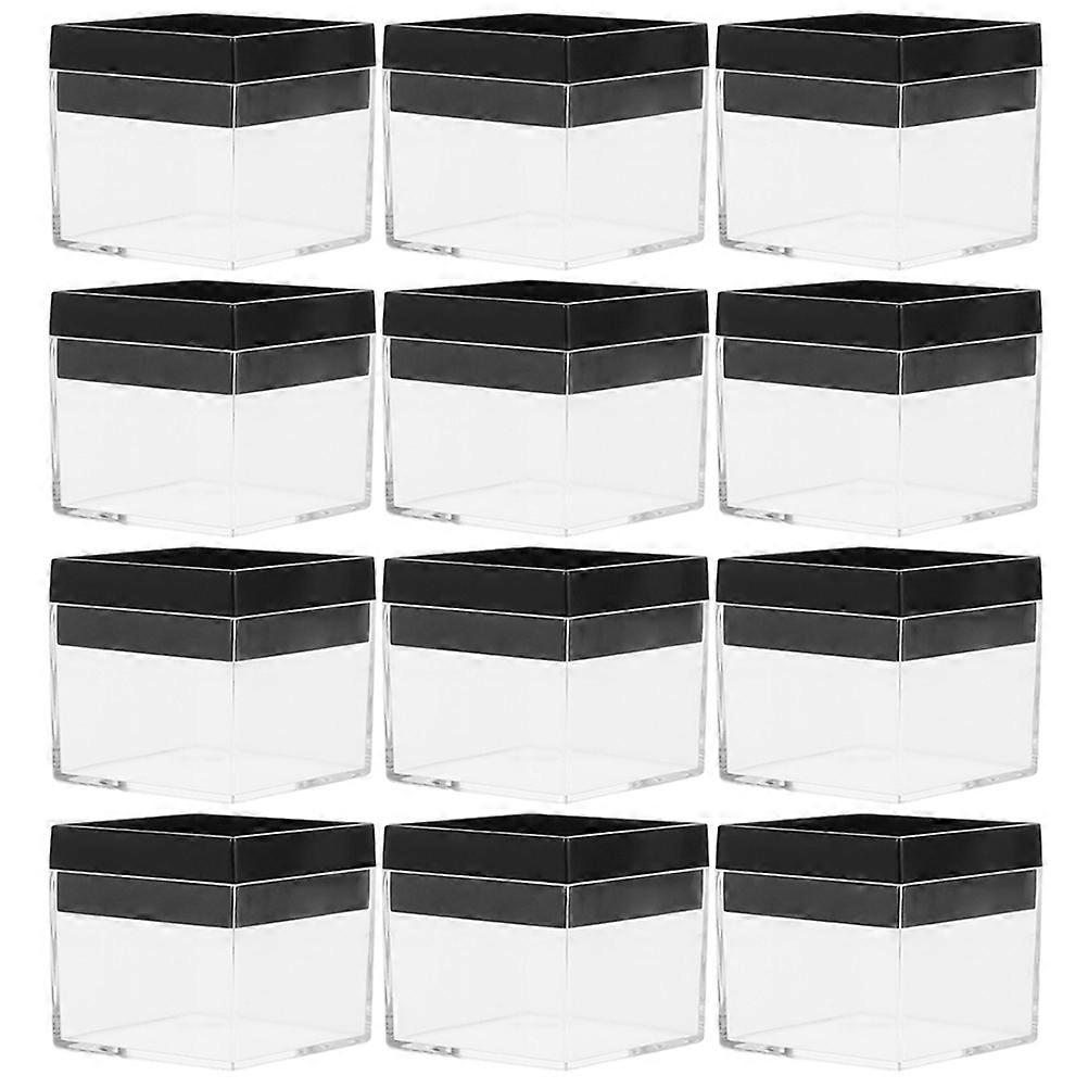 Clear Mineral Specimen Display Box for Storage Use 12Pcs Plastic Boxes