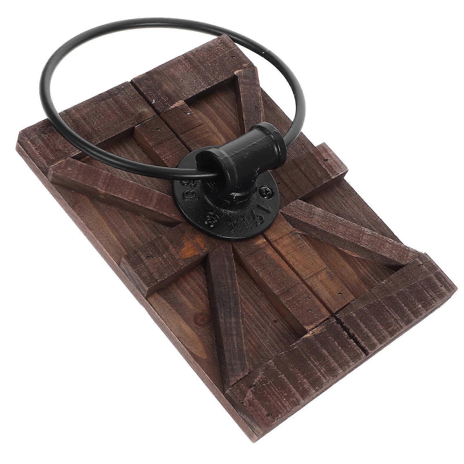 Rustic Towel Ring Iron Wall Mounted Hand Towel Holder Hanger