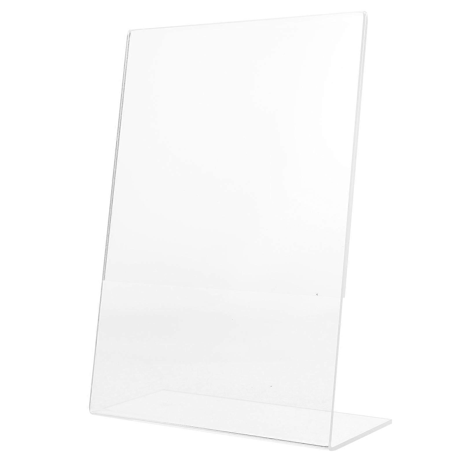 Acrylic Sign Holder For Business Owners And Cafes 4Pcs L Shaped Photo Display Stand Ideal For Information Presentation