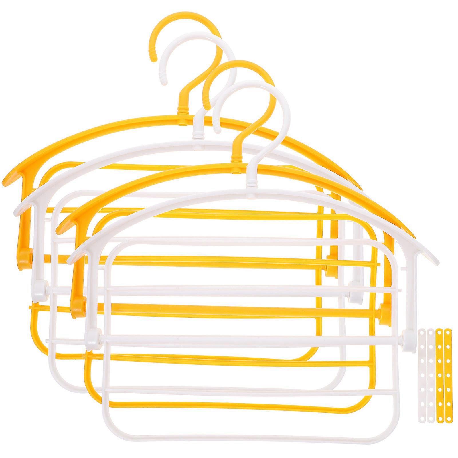 Assorted Color Multifunctional Clothes Hangers Pants Rack Hangers 4Pcs