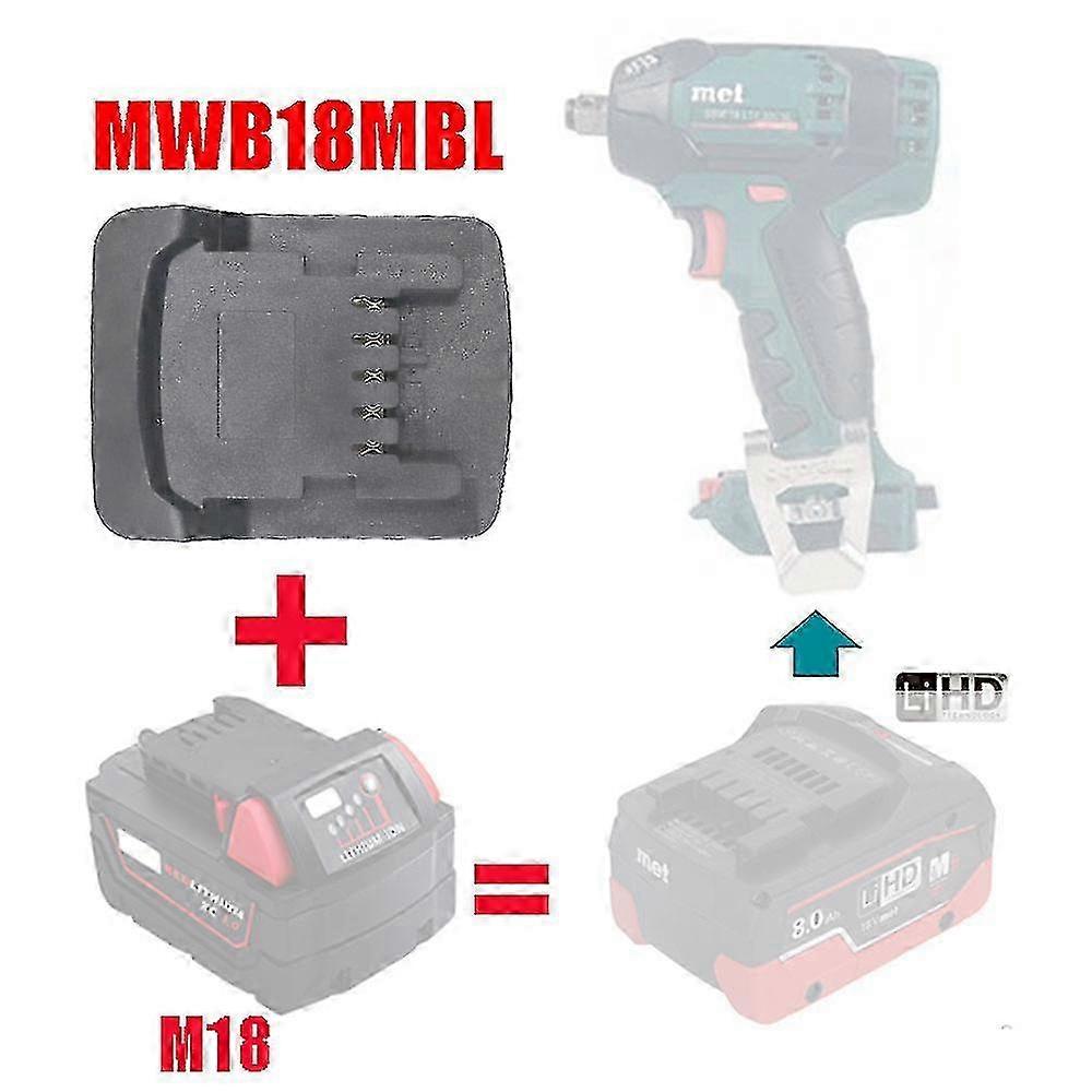 Milwaukee 18v Lithium Battery Converter Adapter To Metabo 18v Lithium-ion Power Tools 2025